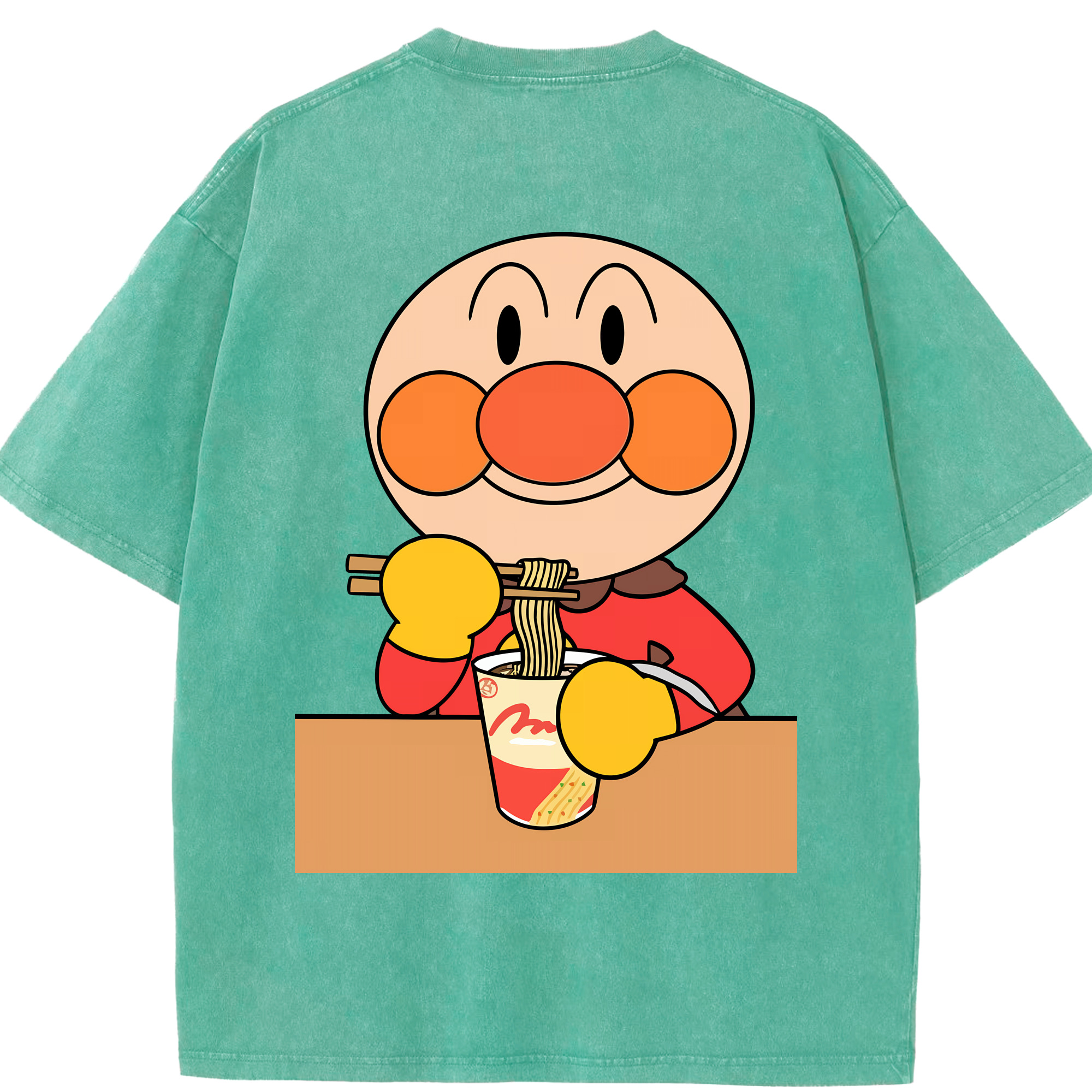 （画像用） アンパンマン Anpanman 綿100% ヴィンテージ風 半袖Tシャツ（背面プリント）
